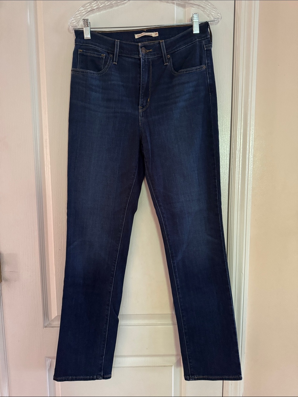 Levi’s Dark Blue High Rise Straight Leg Jeans